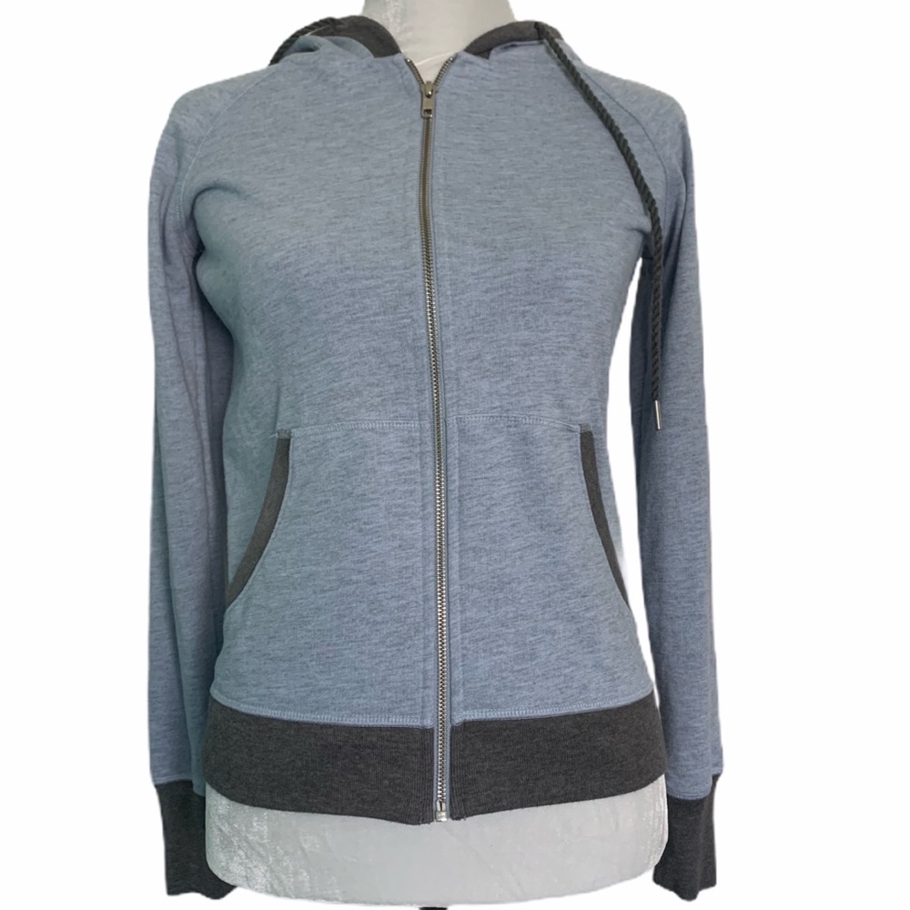 Champion blue heather zipped hoodie size small
